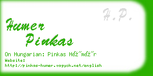 humer pinkas business card